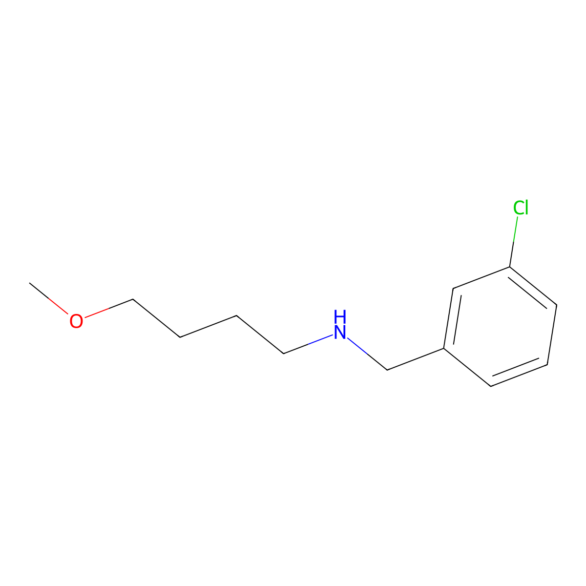 [(3-Chlorophenyl)methyl](4-methoxybutyl)amine molecular structure, CAS 1250846-46-8