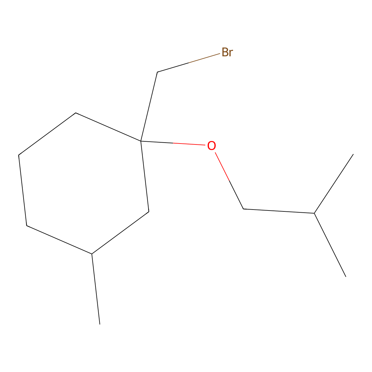 1-(Bromomethyl)-1-isobutoxy-3-methylcyclohexane molecular structure, CAS 1250847-79-0