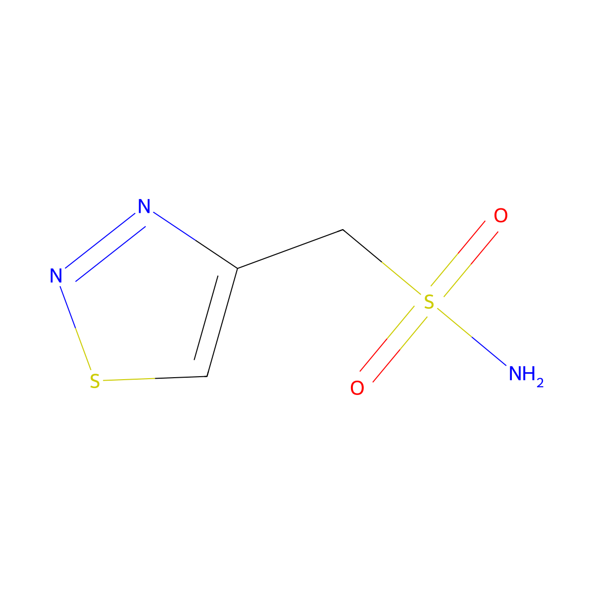(1,2,3-Thiadiazol-4-yl)methanesulfonamide molecular structure, CAS 1250853-20-3