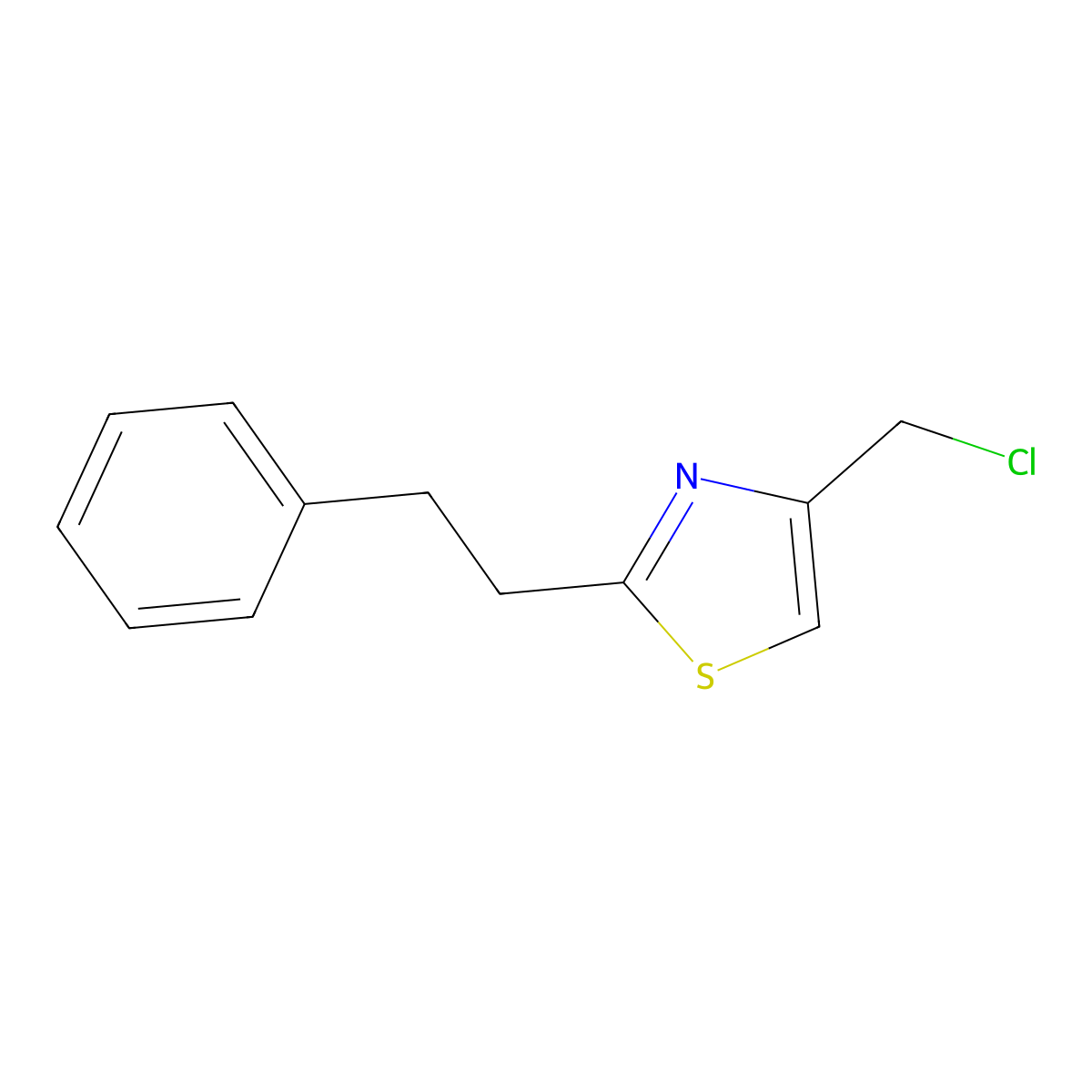4-(Chloromethyl)-2-(2-phenylethyl)-1,3-thiazole molecular structure, CAS 1250856-45-1