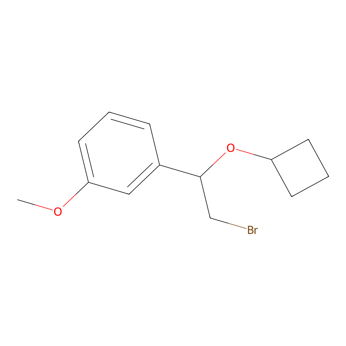 1-(2-Bromo-1-cyclobutoxyethyl)-3-methoxybenzene molecular structure, CAS 1250876-52-8