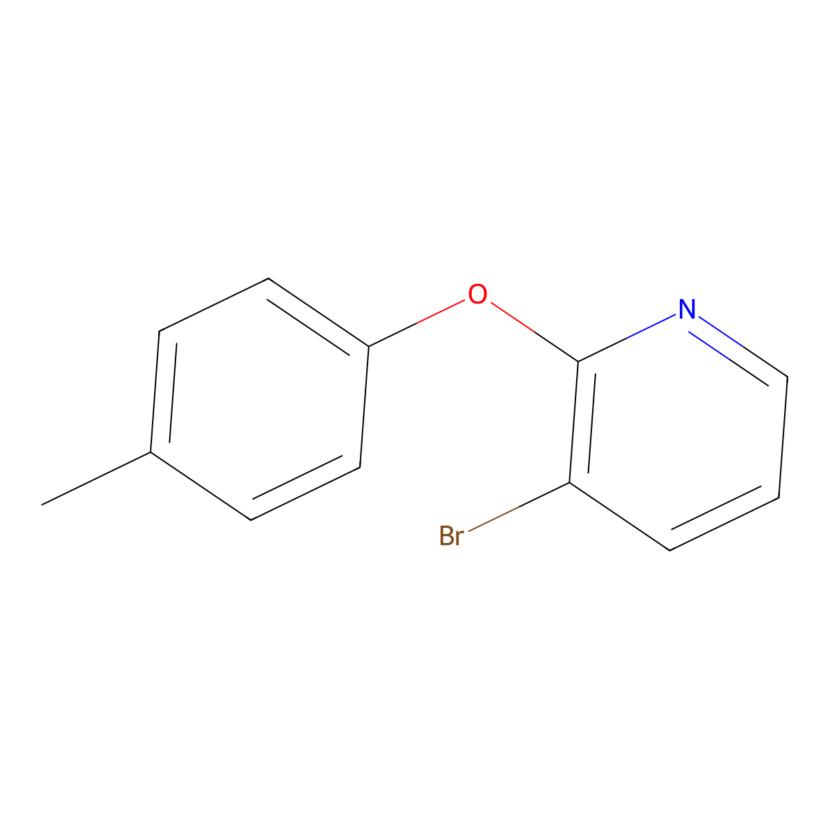 Pyridine, 3-bromo-2-(4-methylphenoxy)- molecular structure, CAS 1250877-63-4