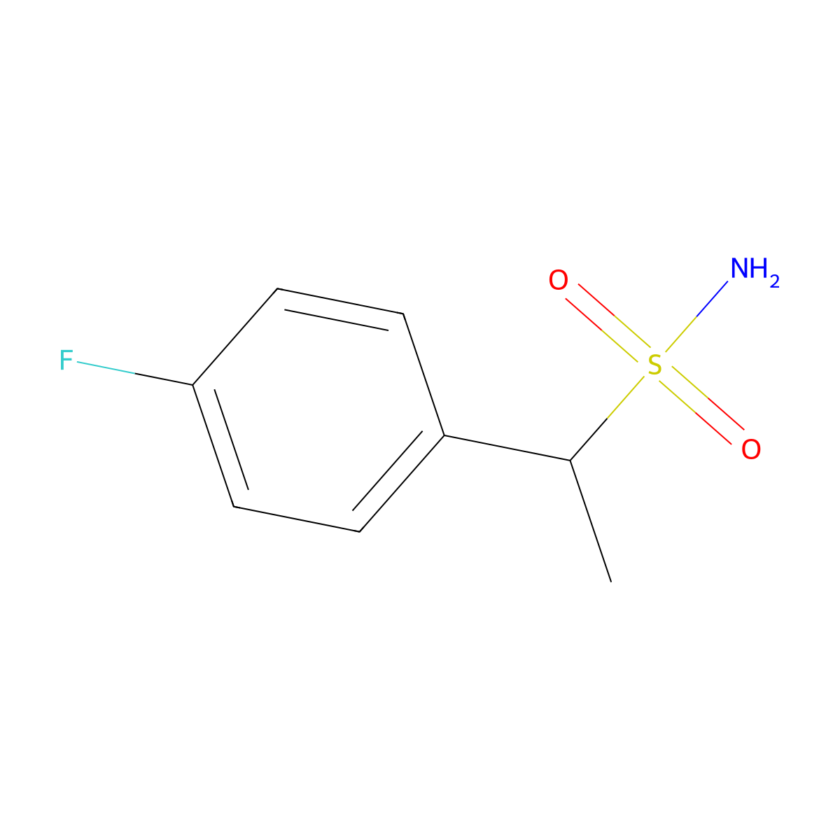 1-(4-Fluorophenyl)ethane-1-sulfonamide molecular structure, CAS 1250878-17-1