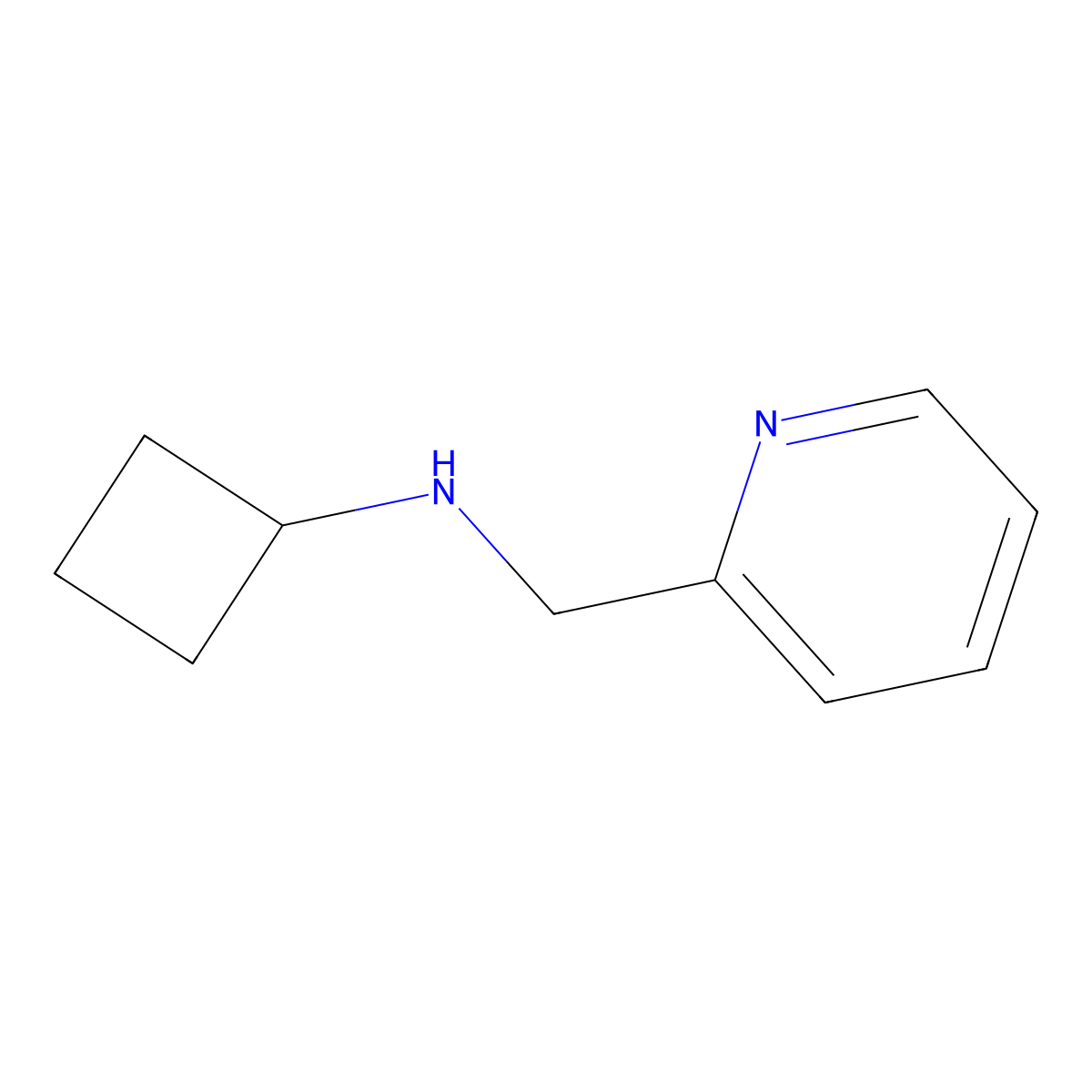 N-(pyridin-2-ylmethyl)cyclobutanamine molecular structure, CAS 1250879-01-6