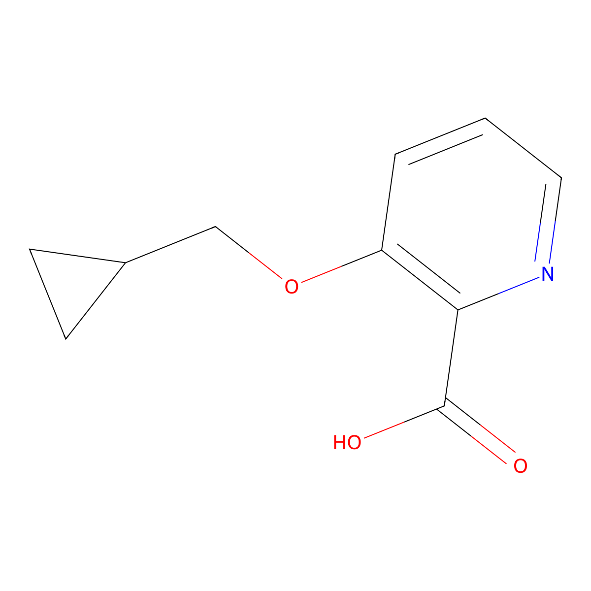 3-(Cyclopropylmethoxy)picolinic acid molecular structure, CAS 1250879-43-6