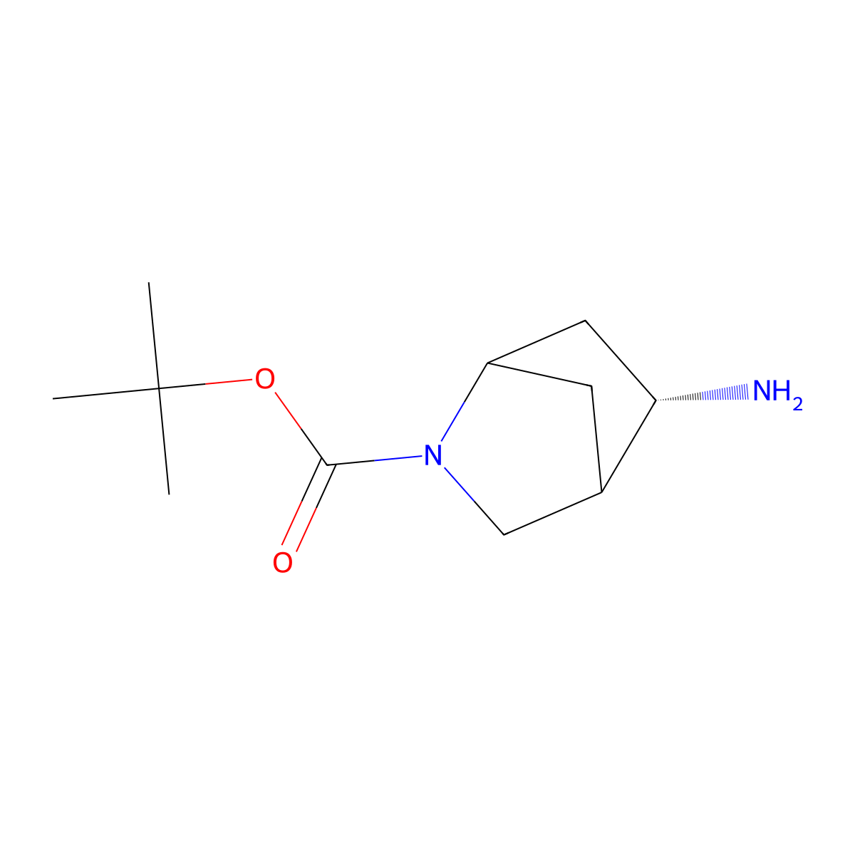 Tert-butyl (5S)-5-amino-2-azabicyclo[2.2.1]heptane-2-carboxylate molecular structure, CAS 1250884-13-9