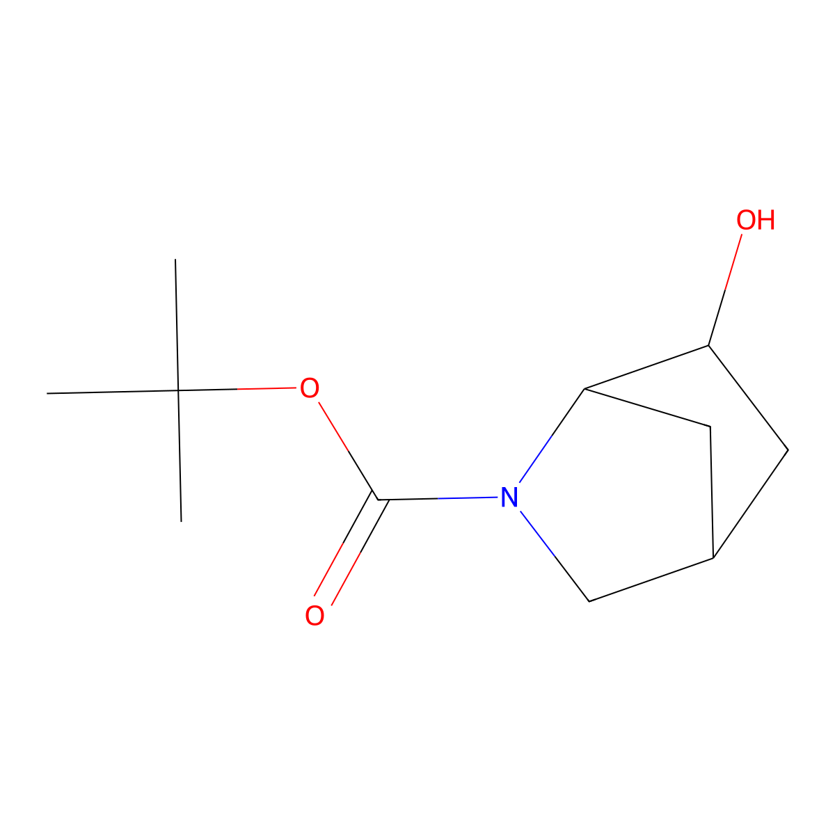 Tert-butyl (6R)-6-hydroxy-2-azabicyclo[2.2.1]heptane-2-carboxylate molecular structure, CAS 1250884-22-0