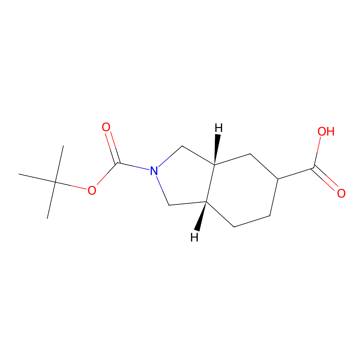 Octahydro-isoindole-2,5-dicarboxylic acid 2-tertbutylester molecular structure, CAS 1250885-00-7