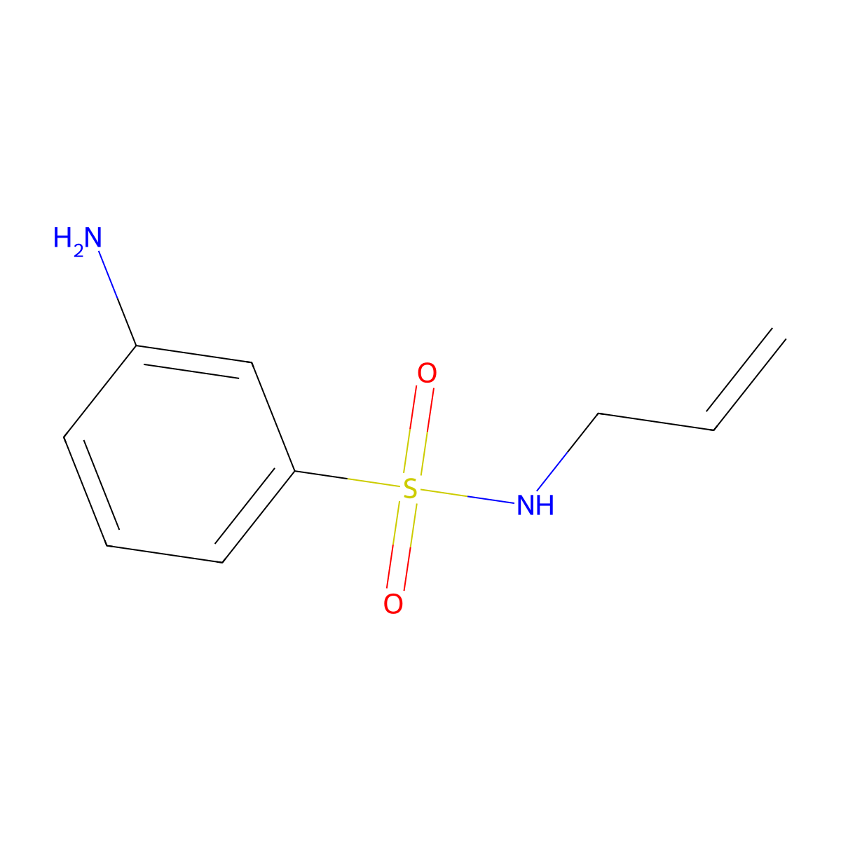 N-Allyl-3-aminobenzenesulfonamide molecular structure, CAS 1250887-09-2