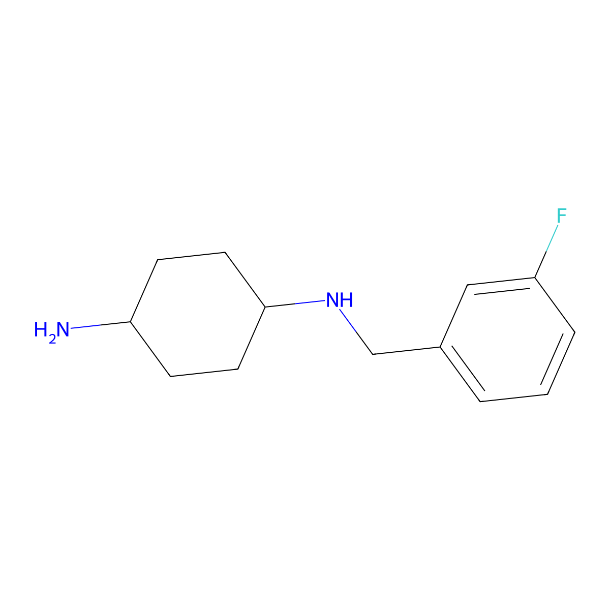 N-(3-Fluoro-benzyl)-cyclohexane-1,4-diamine molecular structure, CAS 1250888-09-5