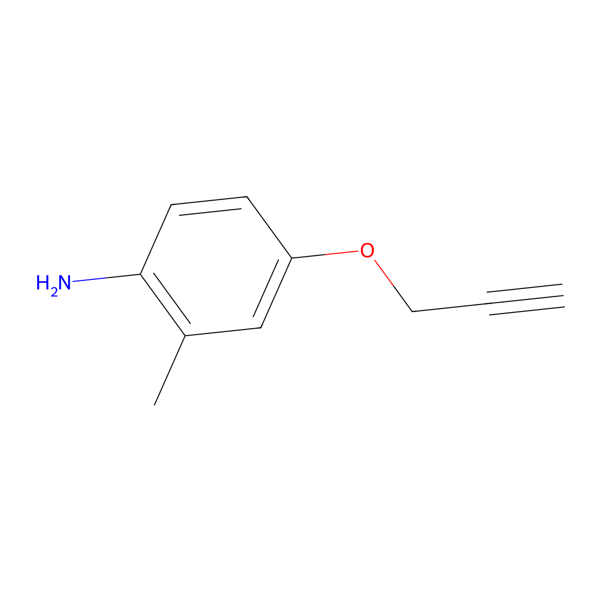 2-Methyl-4-(prop-2-yn-1-yloxy)aniline molecular structure, CAS 1250888-50-6