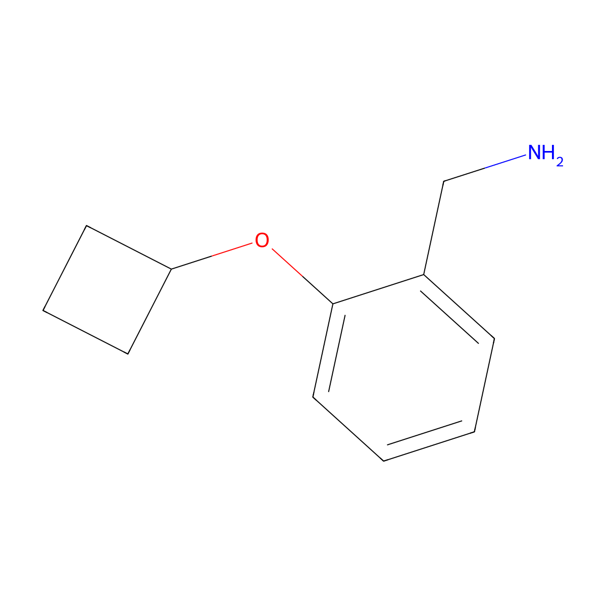 (2-Cyclobutoxyphenyl)methanamine molecular structure, CAS 1250892-40-0