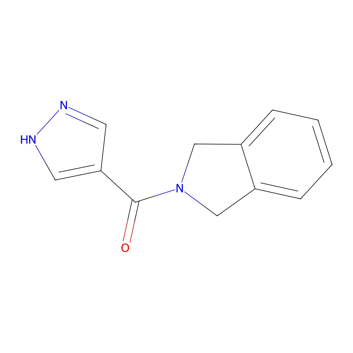 isoindolin-2-yl(1H-pyrazol-4-yl)methanone molecular structure, CAS 1250894-89-3