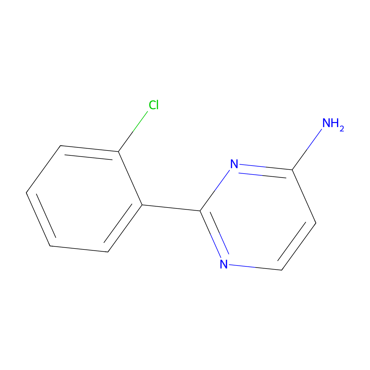 2-(2-Chlorophenyl)pyrimidin-4-amine molecular structure, CAS 1250898-11-3