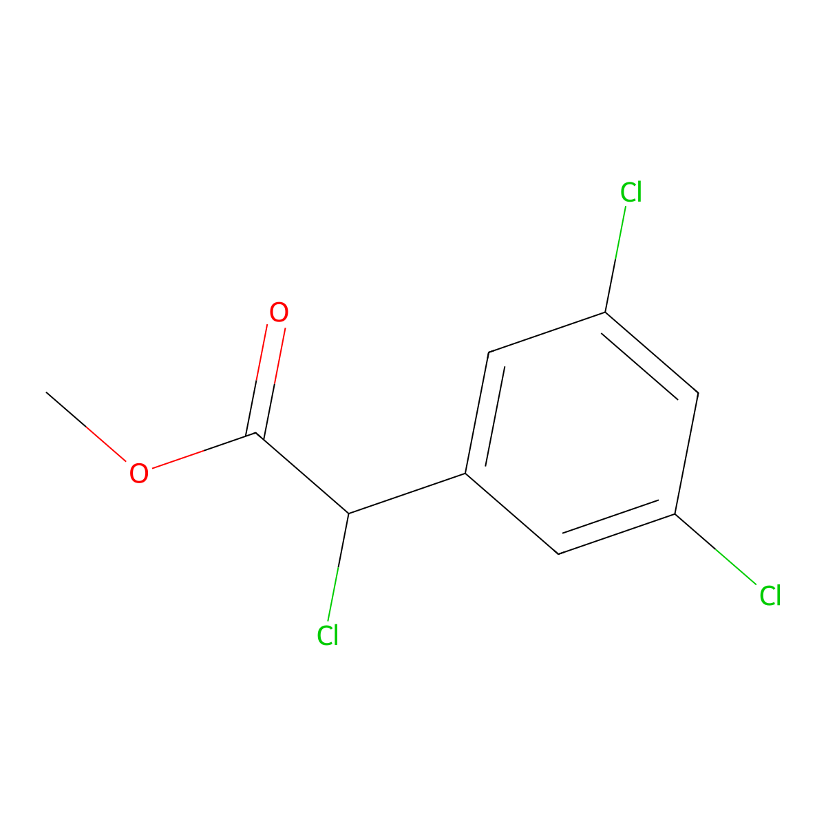 Methyl 2-chloro-2-(3,5-dichlorophenyl)acetate molecular structure, CAS 1250898-69-1