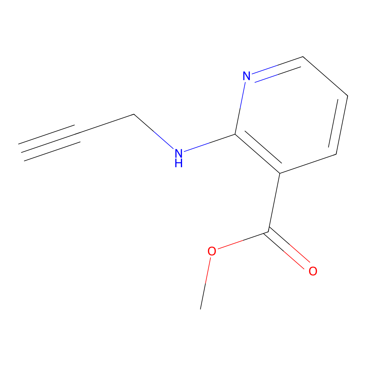 Methyl 2-(prop-2-ynylamino)pyridine-3-carboxylate molecular structure, CAS 1250900-17-4