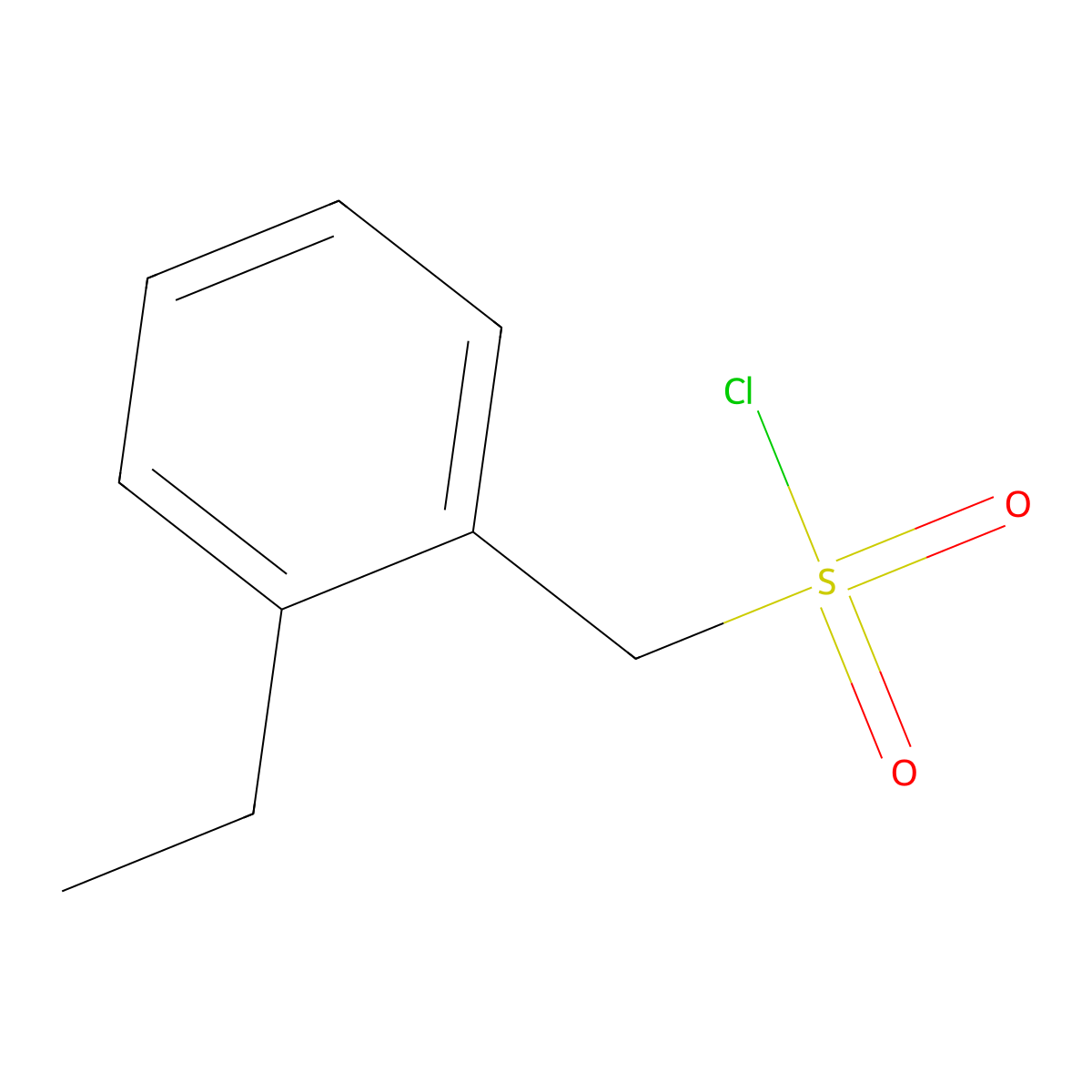 (2-Ethylphenyl)methanesulfonyl chloride molecular structure, CAS 1250901-61-1