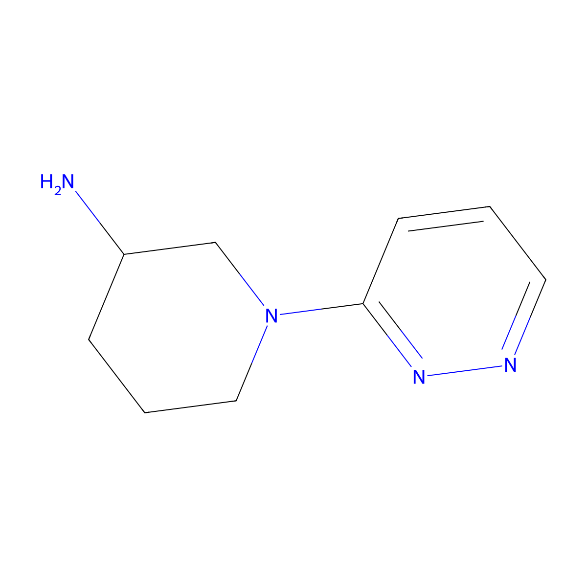 1-(Pyridazin-3-yl)piperidin-3-amine molecular structure, CAS 1250902-79-4