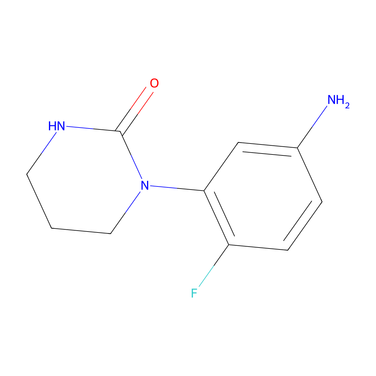 1-(5-Amino-2-fluorophenyl)-1,3-diazinan-2-one molecular structure, CAS 1250903-02-6
