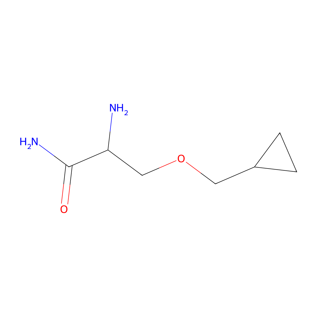 2-Amino-3-(cyclopropylmethoxy)propanamide molecular structure, CAS 1250907-41-5