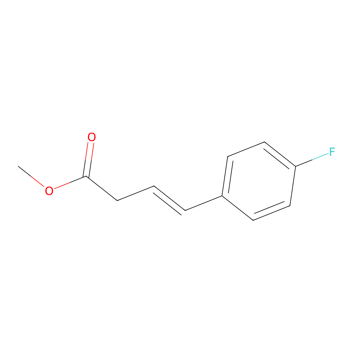 Methyl (3E)-4-(4-fluorophenyl)but-3-enoate molecular structure, CAS 1250907-71-1