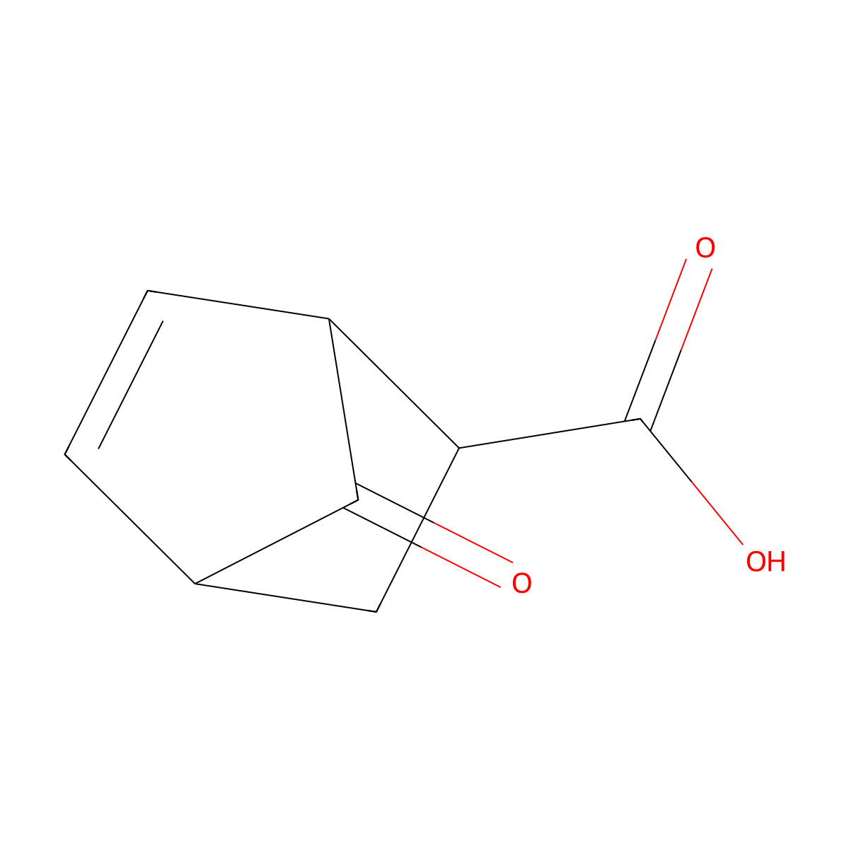 7-Oxobicyclo(2.2.1)hept-5-ene-2-carboxylic acid molecular structure, CAS 125091-66-9