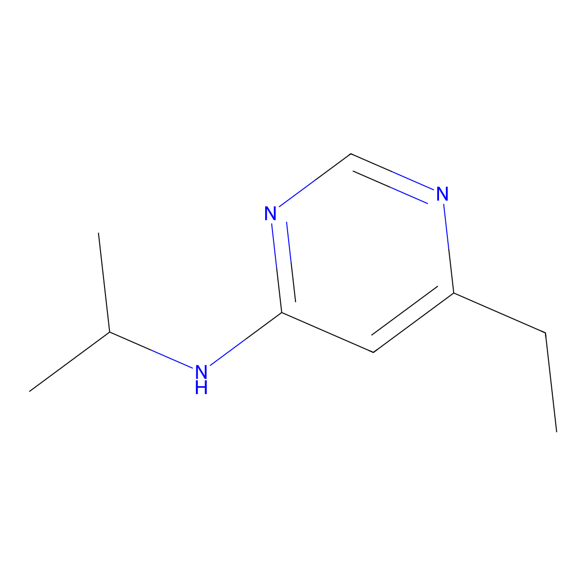 6-ethyl-N-(propan-2-yl)pyrimidin-4-amine molecular structure, CAS 1250911-56-8