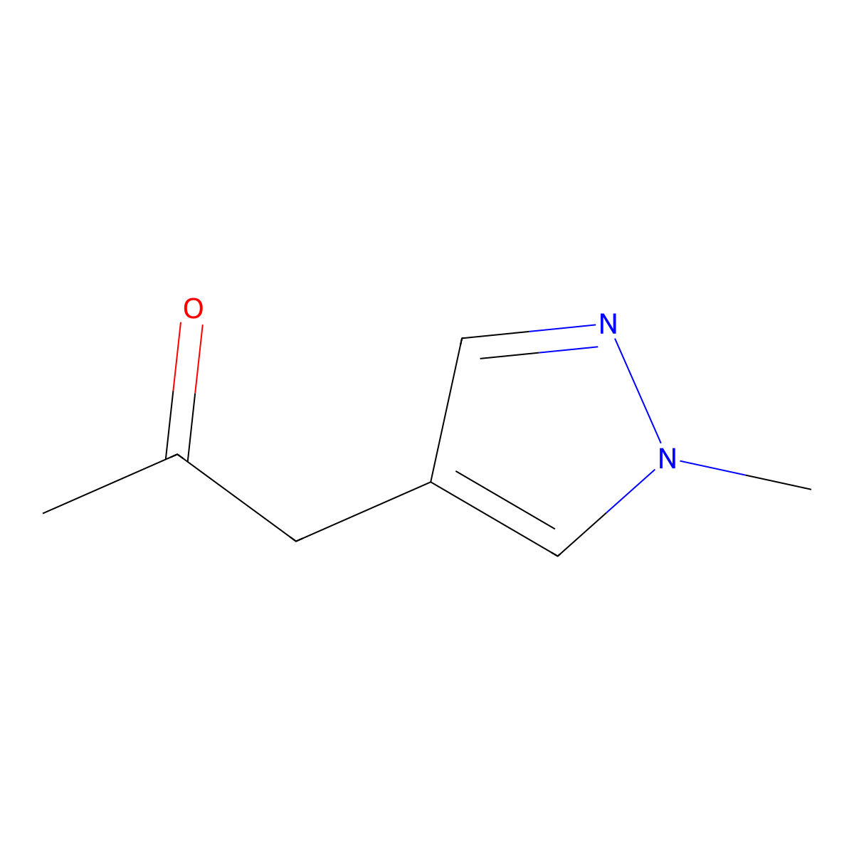 1-(1-methyl-1H-pyrazol-4-yl)propan-2-one molecular structure, CAS 1250912-51-6