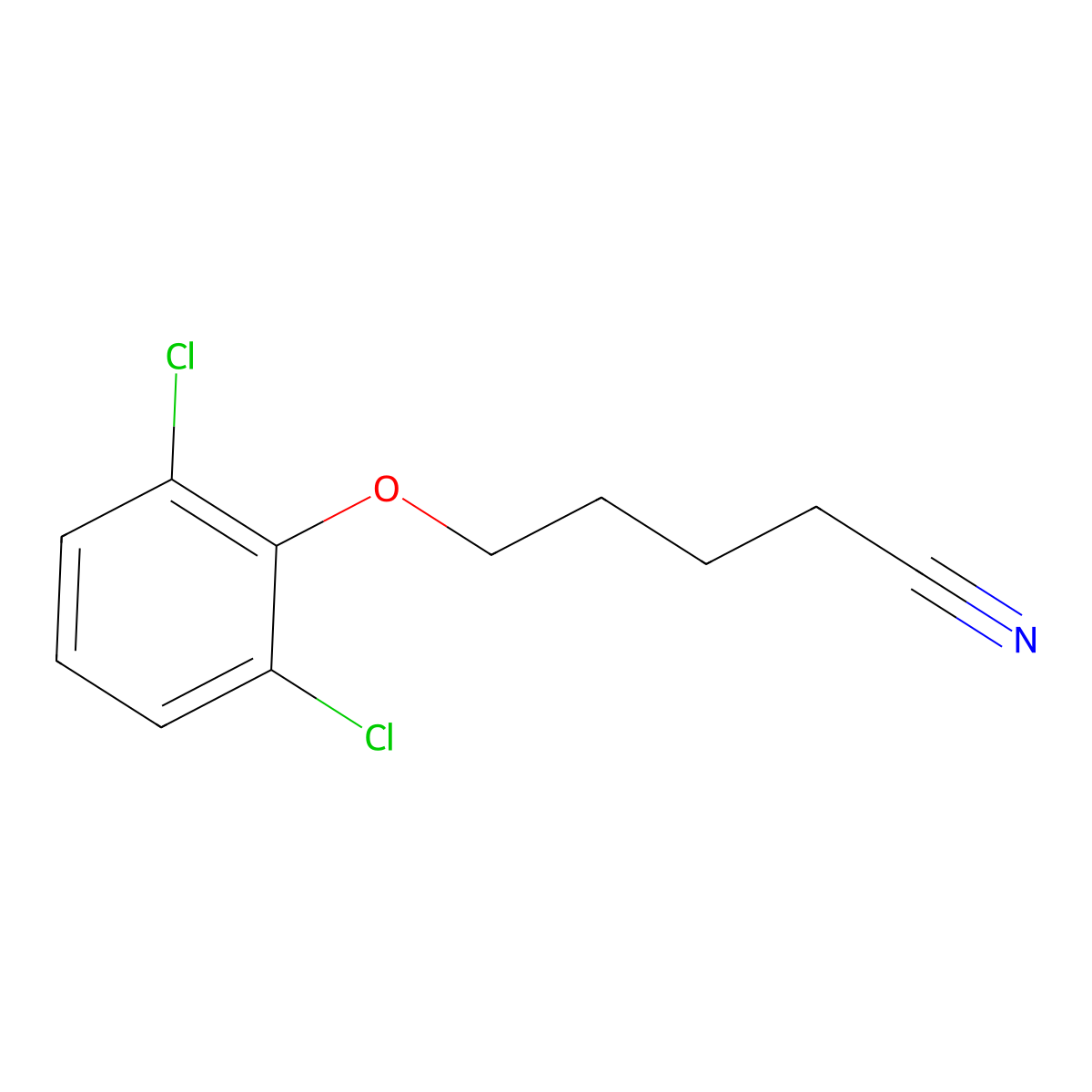 5-(2,6-Dichloro-phenoxy)pentanenitrile molecular structure, CAS 1250912-76-5