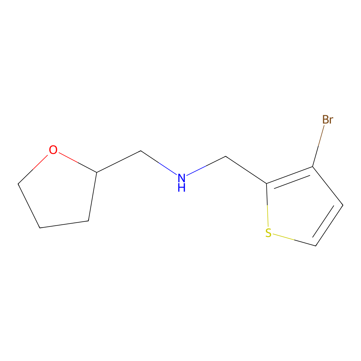 [(3-Bromothiophen-2-yl)methyl][(oxolan-2-yl)methyl]amine molecular structure, CAS 1250914-16-9