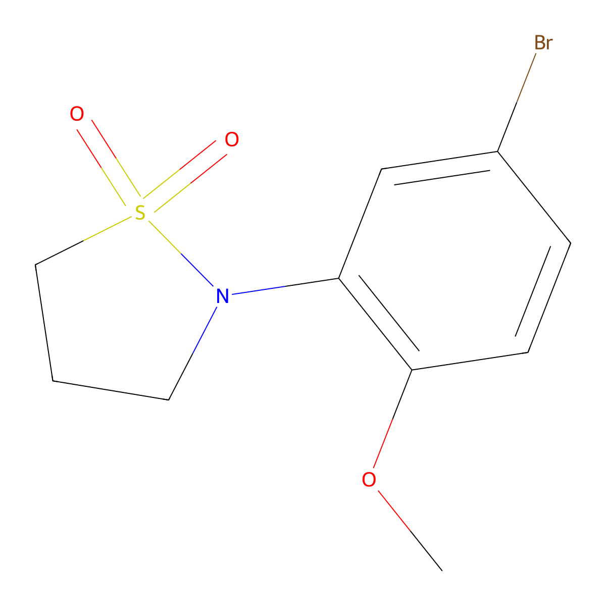 N-(5-Bromo-2-methoxyphenyl)-1,3-propanesultam molecular structure, CAS 1250914-47-6