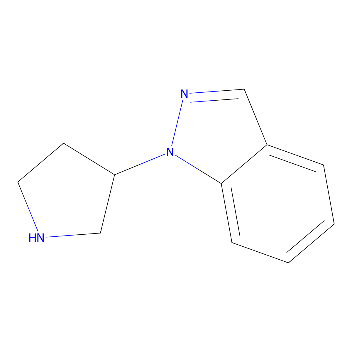 1-(pyrrolidin-3-yl)-1H-indazole molecular structure, CAS 1250918-60-5