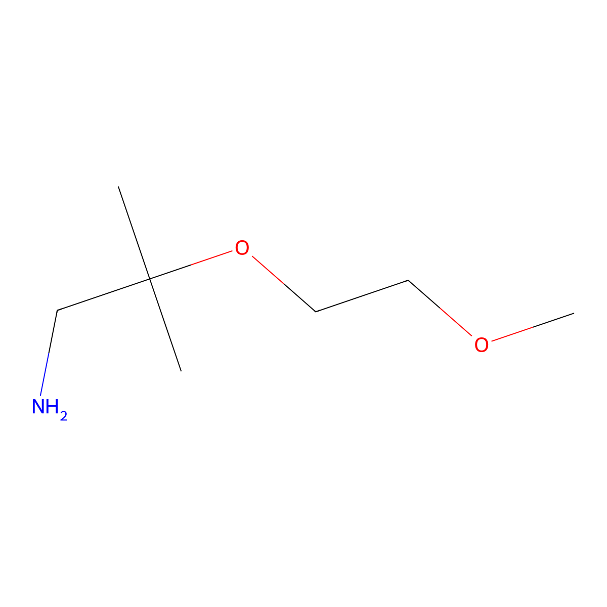 1-[(1-Amino-2-methylpropan-2-yl)oxy]-2-methoxyethane molecular structure, CAS 1250920-28-5