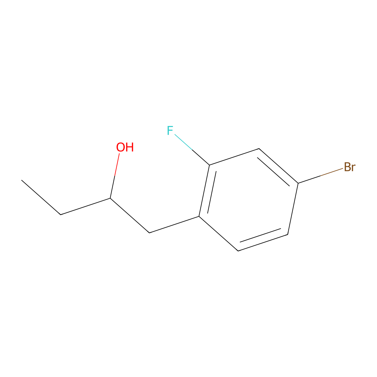 1-(4-Bromo-2-fluorophenyl)-2-butanol molecular structure, CAS 1250920-30-9