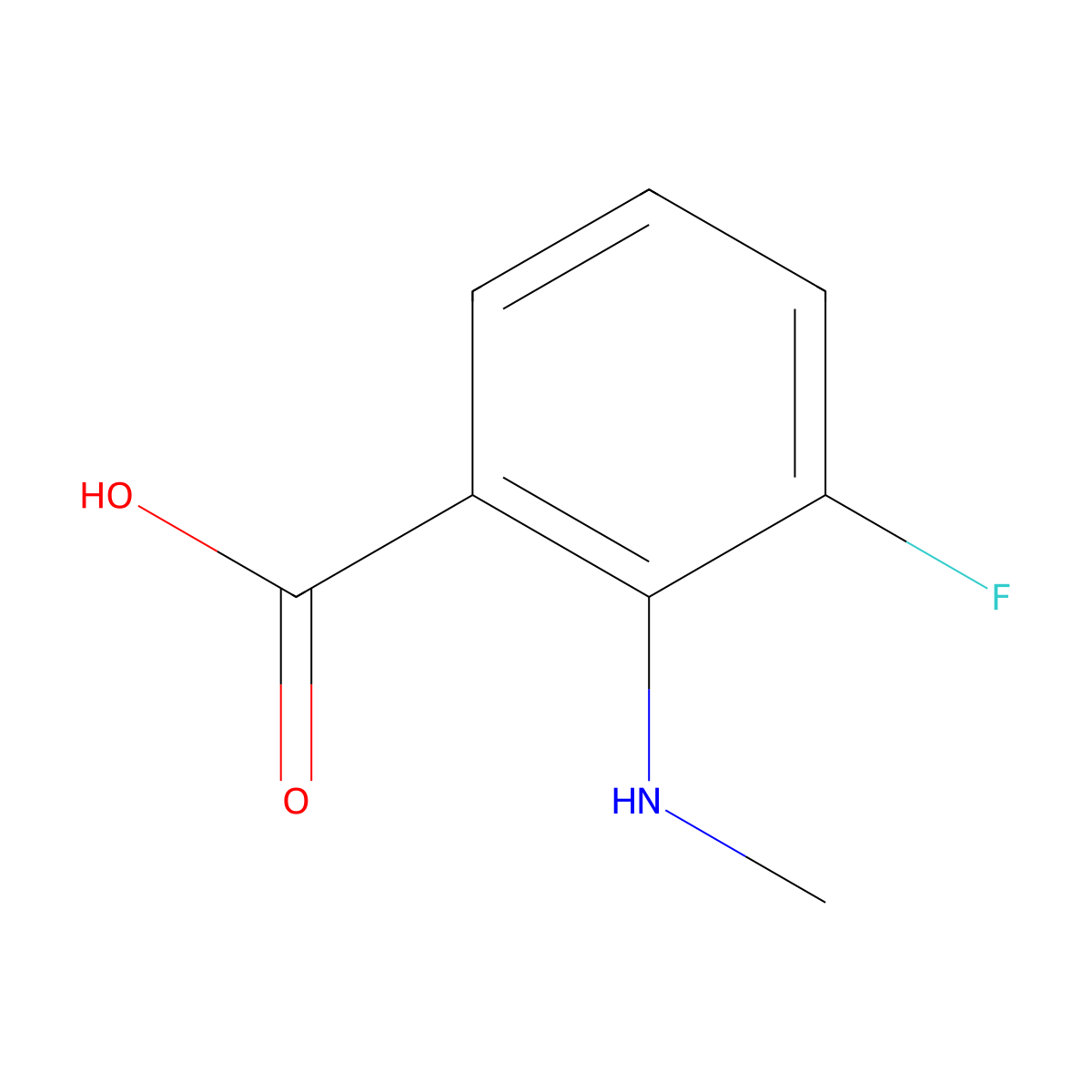 3-Fluoro-2-(methylamino)benzoic acid molecular structure, CAS 1250921-20-0