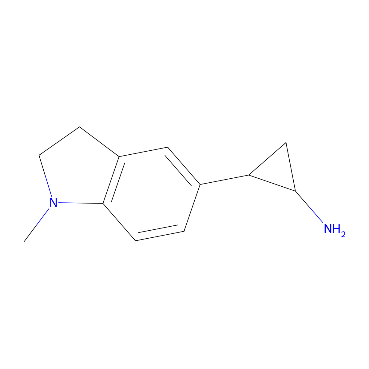 2-(1-Methylindolin-5-yl)cyclopropan-1-amine molecular structure, CAS 1250921-58-4