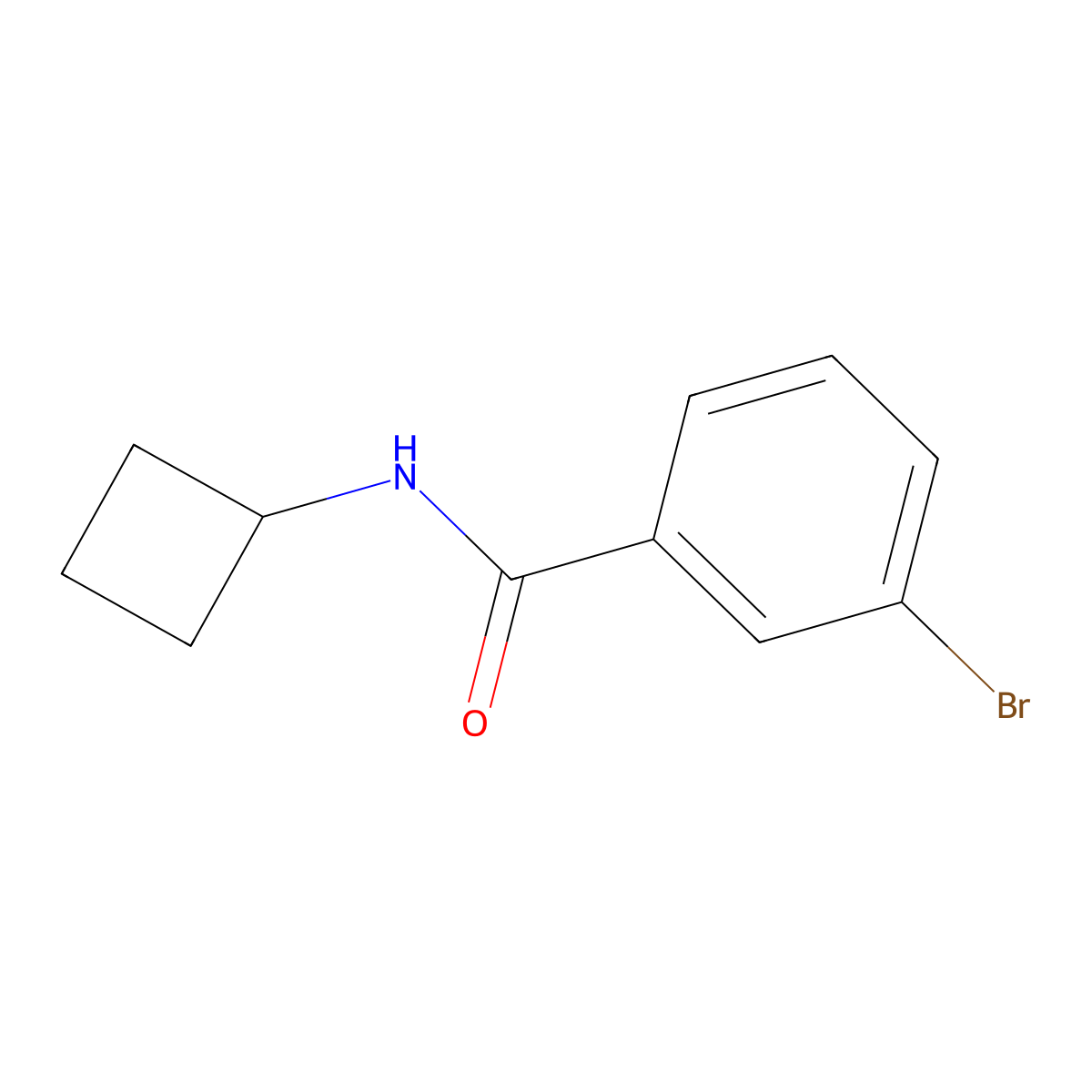 3-bromo-N-cyclobutylbenzamide molecular structure, CAS 1250922-46-3