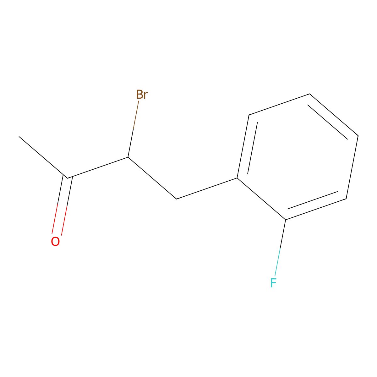 3-Bromo-4-(2-fluorophenyl)butan-2-one molecular structure, CAS 1250924-34-5