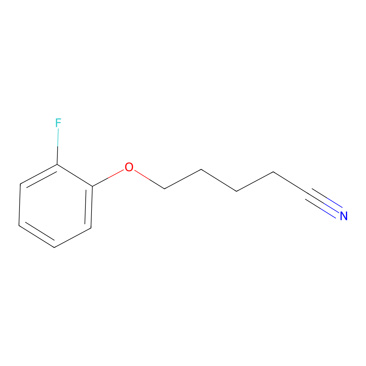 5-(2-Fluorophenoxy)pentanenitrile molecular structure, CAS 1250925-58-6