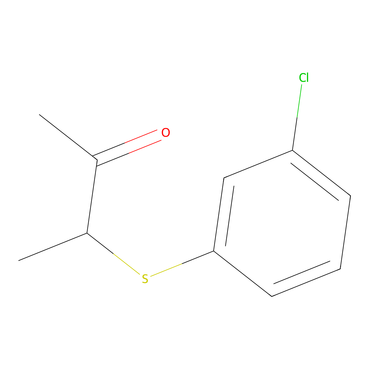 3-[(3-Chlorophenyl)sulfanyl]butan-2-one molecular structure, CAS 1250927-50-4