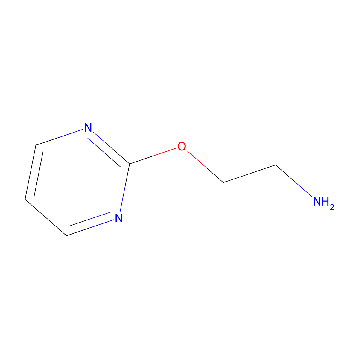 2-(Pyrimidin-2-yloxy)ethan-1-amine molecular structure, CAS 1250928-71-2