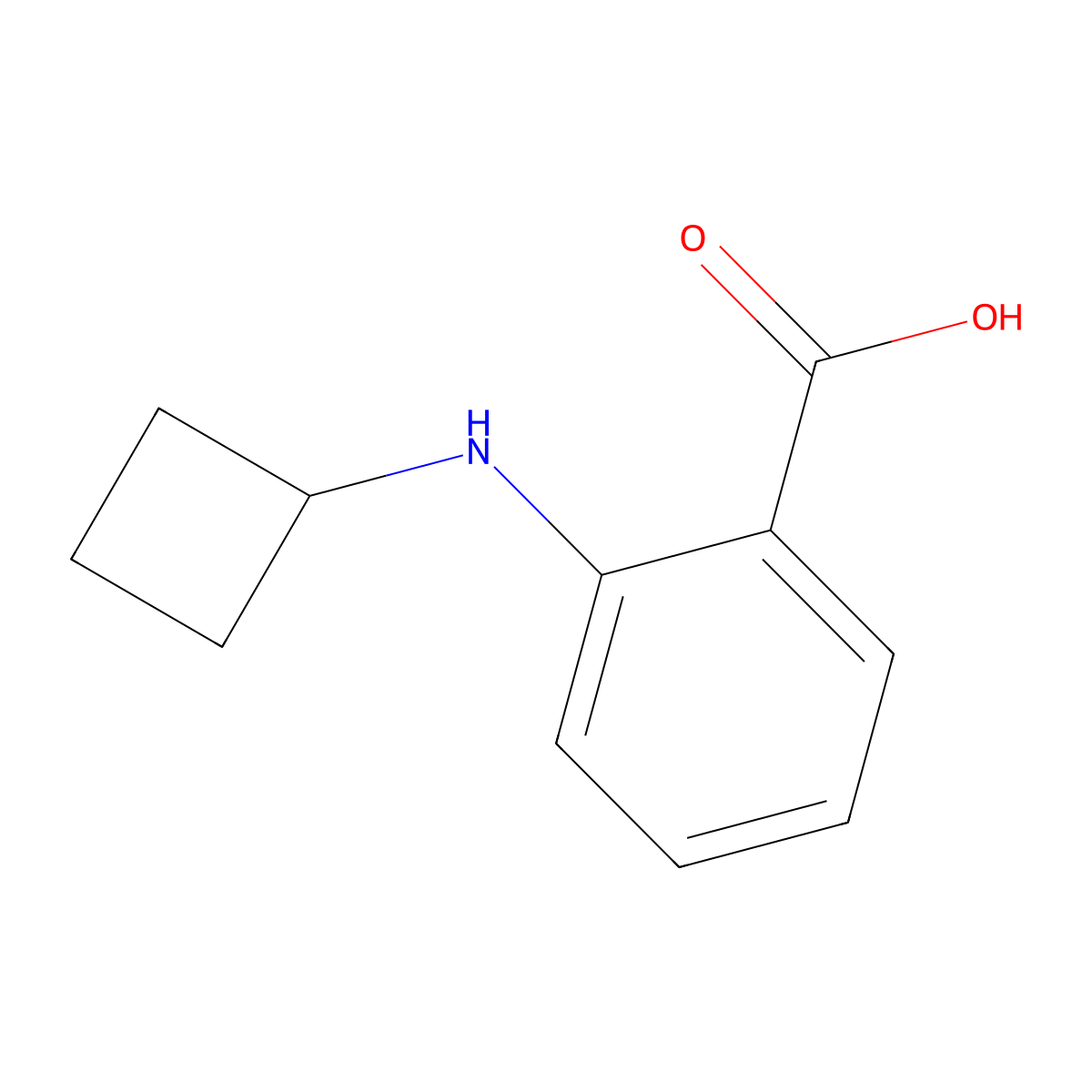 2-(Cyclobutylamino)benzoic acid molecular structure, CAS 1250929-59-9