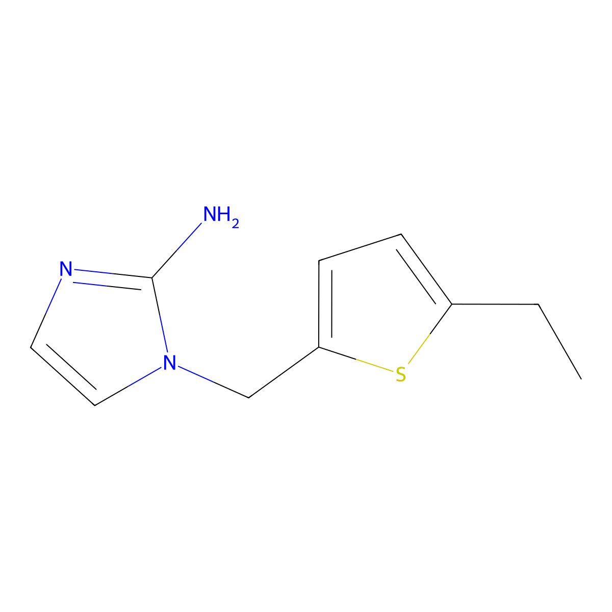 1-[(5-ethylthiophen-2-yl)methyl]-1H-imidazol-2-amine molecular structure, CAS 1250931-89-5