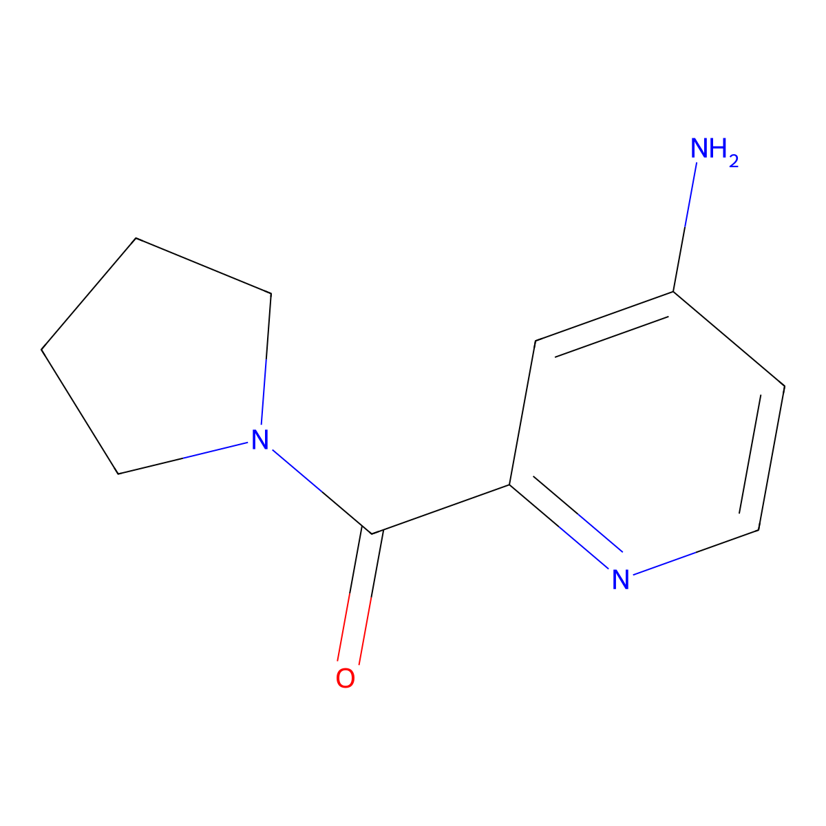 2-(Pyrrolidine-1-carbonyl)pyridin-4-amine molecular structure, CAS 1250933-68-6