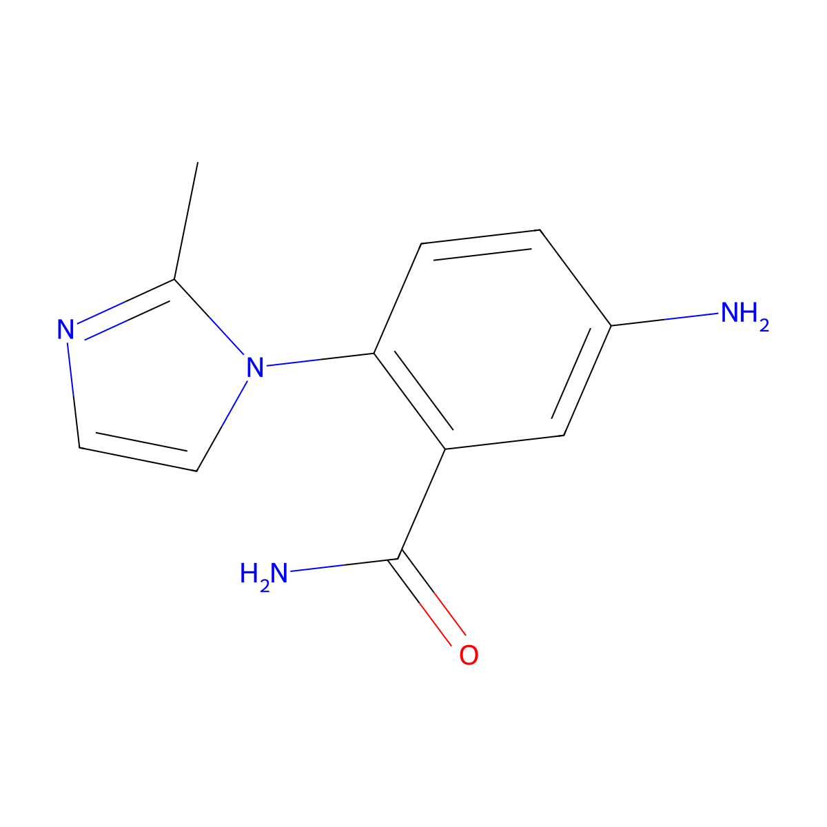 5-amino-2-(2-methyl-1H-imidazol-1-yl)benzamide molecular structure, CAS 1250935-72-8