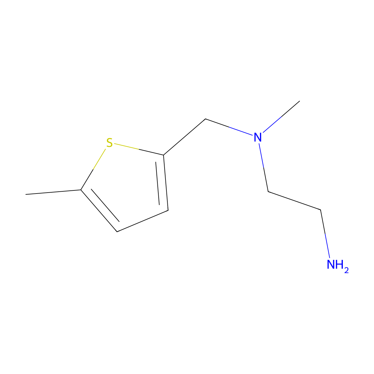 (2-Aminoethyl)(methyl)[(5-methylthiophen-2-yl)methyl]amine molecular structure, CAS 1250936-08-3