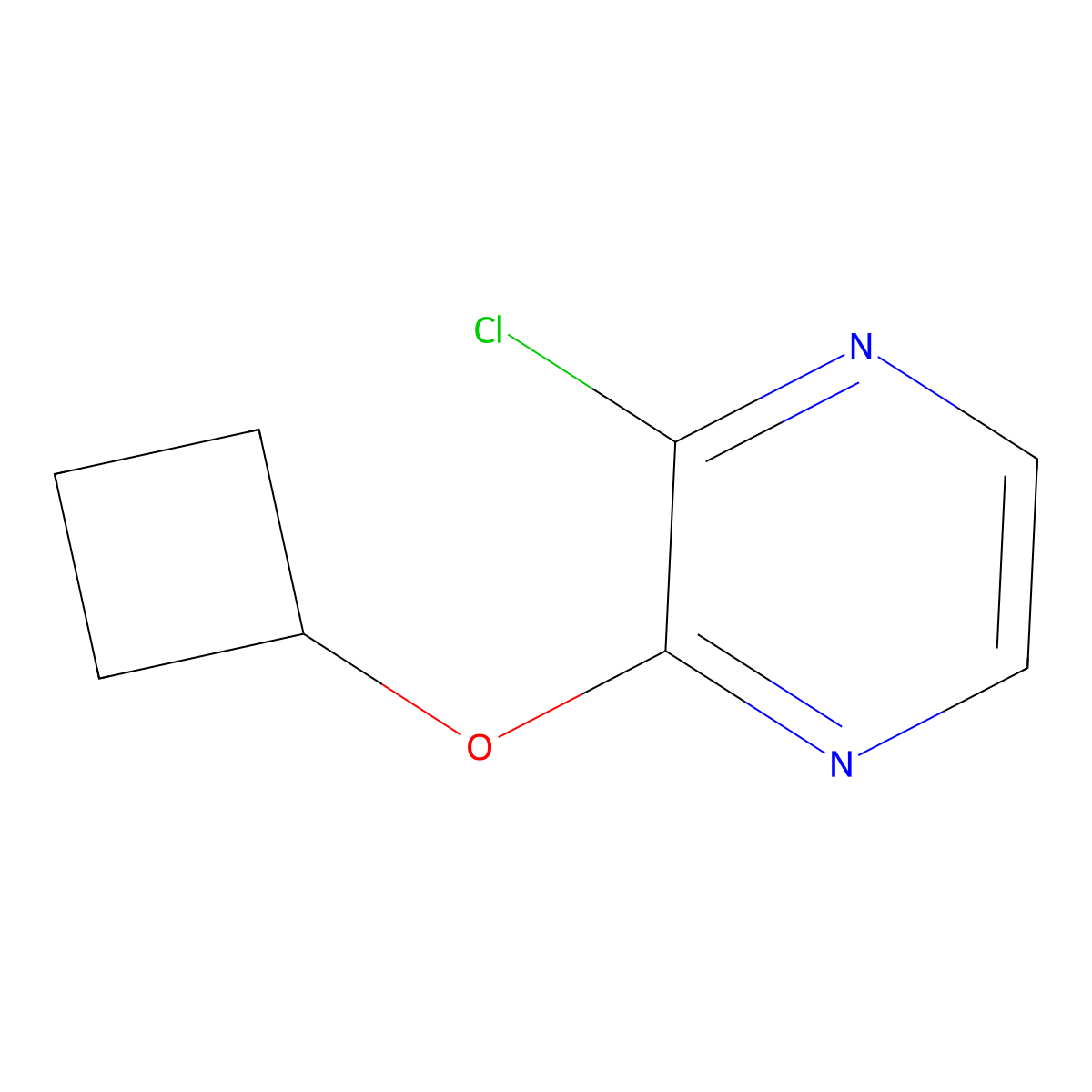 2-Chloro-3-cyclobutoxypyrazine molecular structure, CAS 1250943-13-5