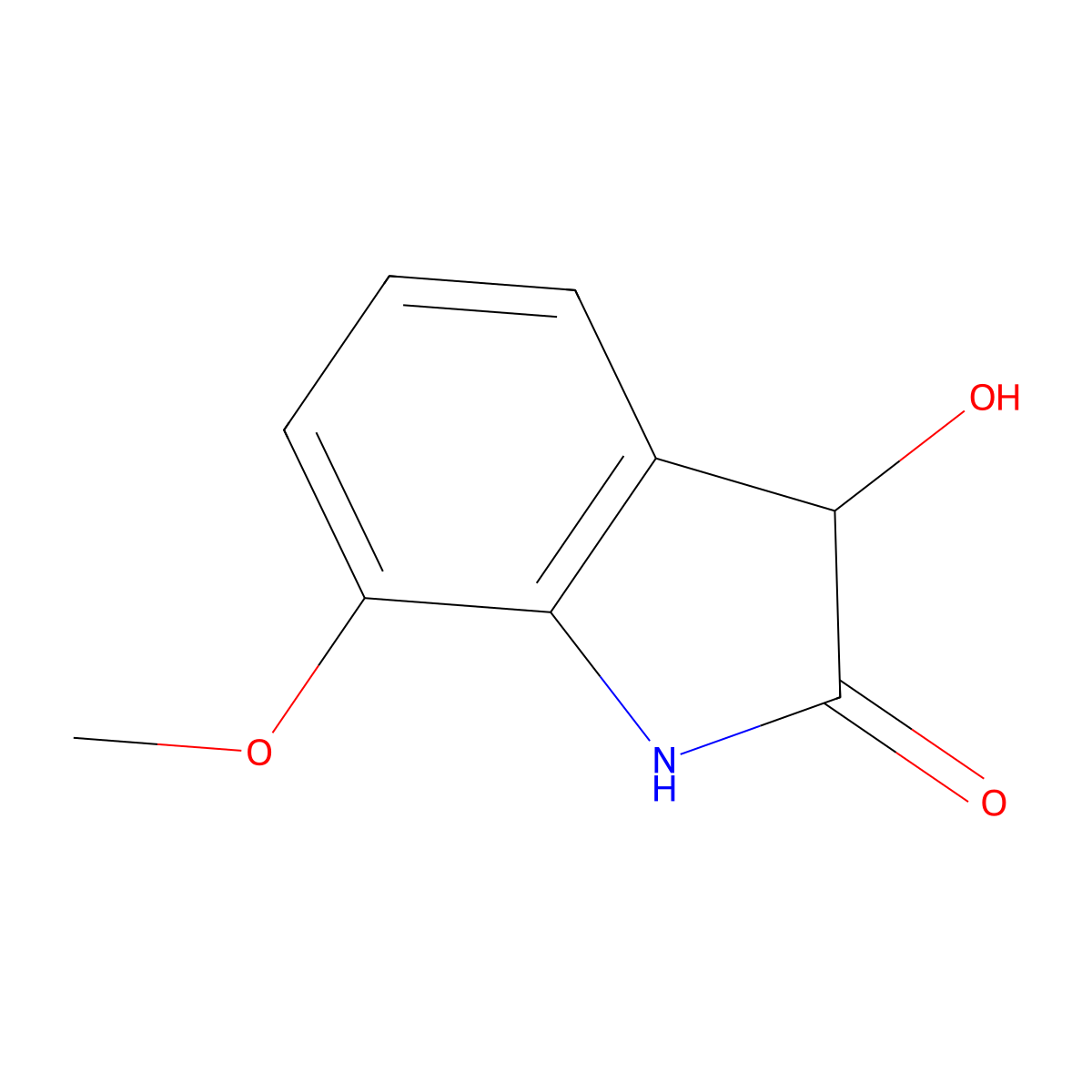 3-Hydroxy-7-methoxy-2,3-dihydro-1H-indol-2-one molecular structure, CAS 1250944-54-7