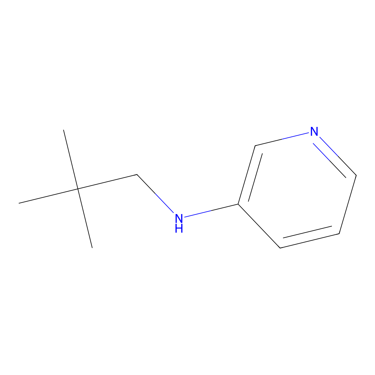 N-(2,2-dimethylpropyl)pyridin-3-amine molecular structure, CAS 1250946-71-4