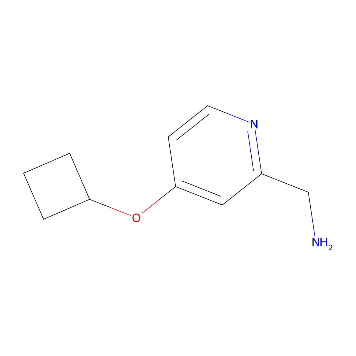 (4-Cyclobutoxypyridin-2-yl)methanamine molecular structure, CAS 1250948-64-1